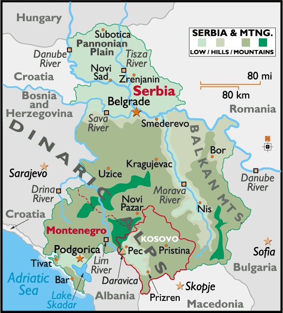 Serbia Map